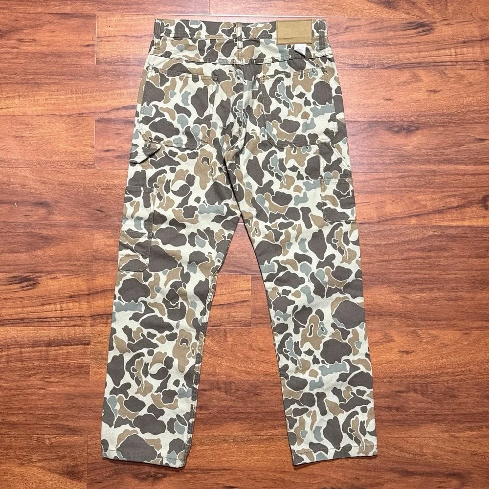 Wallace & Barnes Pants‎ Carpenter Camo Canvas Duck Hunter Button-Fly Fits 30x30